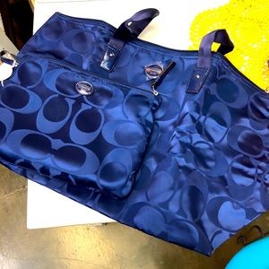 Coach Overnight bag with makeup bag